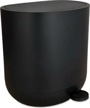 relaxdays Kosmetikeimer Mülleimer mit Softclose 7 l, schwarz