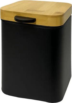 relaxdays Kosmetikeimer Wandmontage 3 Lit, schwarz