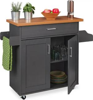 relaxdays Küchenwagen mit Arbeitsplatte