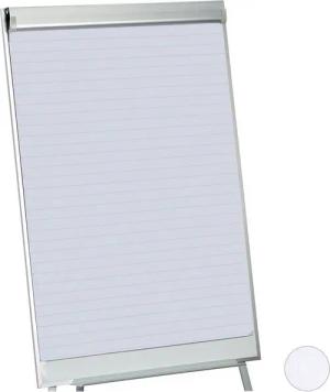 relaxdays Magnettafel Flipchart Papier 50 Blatt, liniert