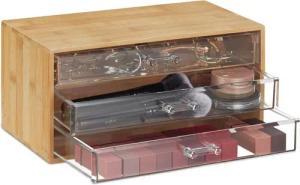 relaxdays Make-Up Organizer Kosmetik Organizer 3 Schubladen
