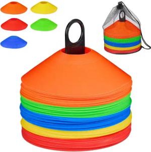 relaxdays Markierungshütchen 80er Set Markierungshütchen Fußball (80 St., 80er Set)