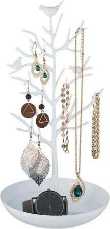 relaxdays Schmuckständer Baum, weiß