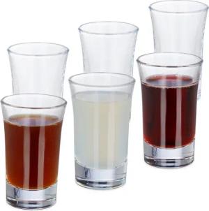 relaxdays Schnapsglas 12 x Schnapsgläser 4cl, Glas