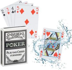 relaxdays Spiel Wasserfeste Pokerkarten aus Plastik