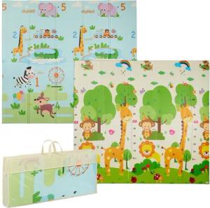 relaxdays Spielmatte Faltbare Spielmatte Tiere (1-St)