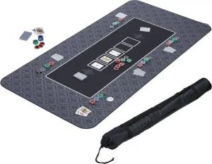 relaxdays Spieltisch Pokermatte 180x90, schwarz