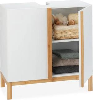 relaxdays Waschbeckenunterschrank Weiß