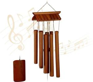relaxdays Windspiel Bambus Windspiel "Tempel"