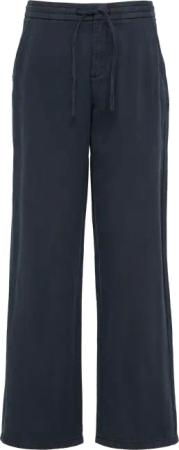 Relaxed-Fit-Twillhose mit Elastikbund und Bindeband