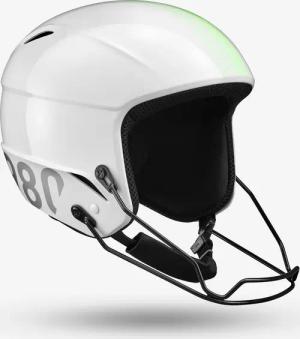Rennhelm Kinder FIS mit Kinnriemen - weiss