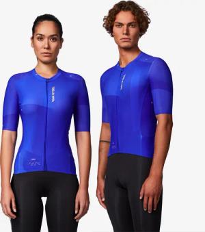 Rennrad Trikot unisex kurzarm sehr enganliegend „RCR-R 2“ blau