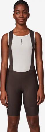 Rennradhose Damen kurz mit Trägern Endurance EDR braun