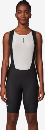 Rennradhose Damen kurz mit Trägern Sommer "Endurance" schwarz