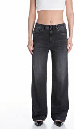 Replay Straight-Jeans MELJA mit weitem Bein