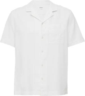 Resort Fit: Strukturiertes Kurzarmhemd aus Leinenmix