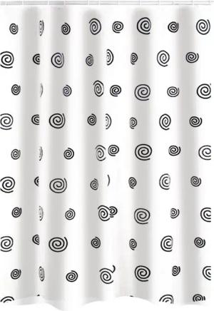Ridder Duschvorhang Snail schwarz Breite 180 cm