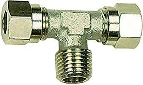 RIEGLER 112037-N 124 T-Einschraubverschraubung, R 1/2 a., Rohr-Außen-Ø 12 mm, MS vern., 1Stk