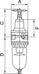 Riegler Filterregler »Standard«, PC-Behälter und Schutzkorb, BG 4, G 1, 678.43 S P