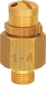 Riegler Mini-Abblasventil, Messing, G 1/4, Ansprechdruck 1,0 - 4,0 bar