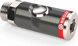 RIEGLER Sicherheitskupplung mit Außengewinde, Alu, Anschluss-Außengewinde: 1/2 Zoll