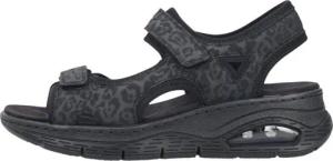 Rieker 67666 schwarz/grau Damen Sandale