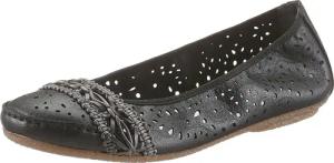 Rieker Ballerina Slipper, Flache Schuhe mit Rundum-Gummizug