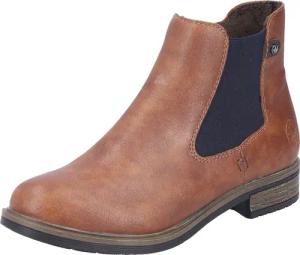 Rieker Chelseaboots, Schlupfboots, Stiefelette, Blockabsatz, mit wärmendem Textilfutter