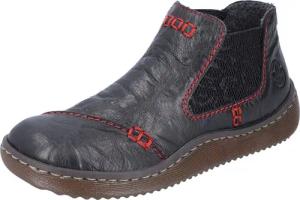 Rieker Chelseaboots, Stiefelette, Boots, Schlupfschuh mit gemustertem Stretcheinsatz