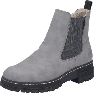 Rieker Chelseaboots Winterstiefelette, Winterboots, Blockabsatz, mit Stretcheinsatz
