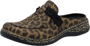 Rieker Clog Hausschuh, Casual-Clog, Sabot, Schlupfschuh mit weicher Innensohle
