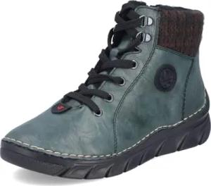 Rieker Damen Klassische Stiefeletten 55040, Frauen Stiefeletten,uebergangsschuhe,uebergangsstiefel,Boots,Stiefel,Bootee,grün (54),37 EU / 4 UK