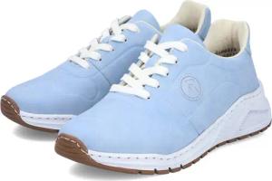 Rieker Damen Sneaker Low Halbschuhe Schuhe M4903- 12 Blau extra Weit