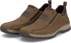 Rieker Herren Slipper Businessschuhe Leder Schuhe 05363-00 braun extra Weit