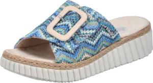 Rieker Keilpantolette Sommerschuh, Strandschuh, Hausschuh mit praktischem Klettverschluss