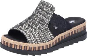 Rieker Keilpantolette Sommerschuh, Strandschuh, Urlaubschuh, Plateau, mit Stretcheinsatz