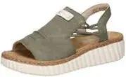 Rieker Keilsandale Damen grün