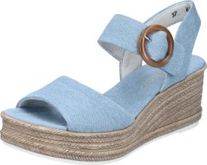 Rieker Keilsandalette Sommerschuh, Plateausandale, Urlaubschuh mit Klettverschluss