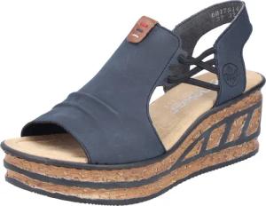 Rieker Keilsandalette, Sommerschuh, Sandale, Keilabsatz, mit seitlichen Stretchbändern