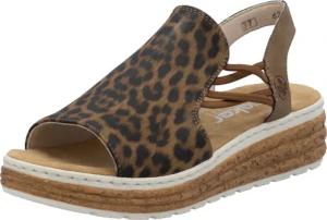 Rieker Keilsandalette Sommerschuh, Sandale, Urlaubschuh mit seitlichen Gummizügen