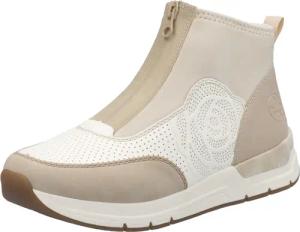 Rieker Keilsneaker, Stiefelette, Boots, Rosenprägung, mit Reißverschluss vorne