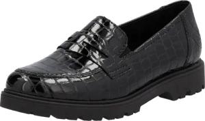 Rieker Loafer, Slipper, Schlupfschuh, Collegeschuh mit kleinen Gummizügen