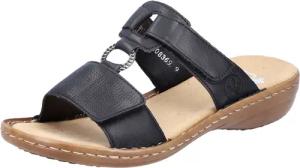 Rieker Pantolette, Keilabsatz, Sommerschuh, Schlappen mit Schmuckring