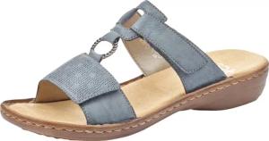 Rieker Pantolette, Keilabsatz, Sommerschuh, Schlappen mit Schmuckring