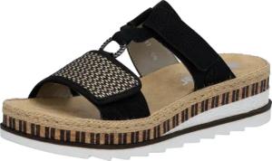 Rieker Pantolette, Keilabsatz, Sommerschuh, Schlappen mit weicher Innensohle