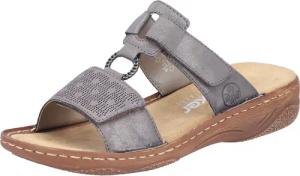 Rieker Pantolette Sommerschuh, Schlappen, Urlaubschuh, Klettschuh mit Perforation