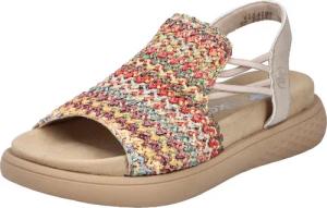 Rieker Plateausandale Sommerschuh, Schlupfschuh, Urlaubschuh mit seitlichen Gummizügen
