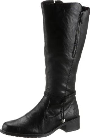 Rieker Reißverschlussstiefel, Langschaftstiefel, Blockabsatz, Vario-Schaft und 2 Reißverschlüssen