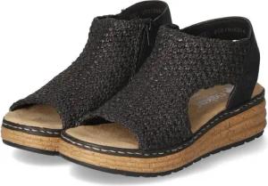 Rieker Rieker 62783-00 Damen Synthetik schwarz Sandalette