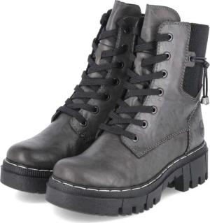 Rieker Rieker 74031-45 Damen Synthetik grau Schnürstiefel